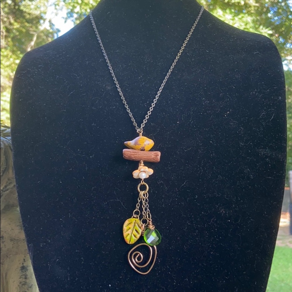 BIRD on a BRANCH Necklace